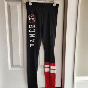 Black and Red Girl's Justice Leggings